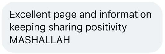 A DM: Excellent page and information, keeping sharing positivity